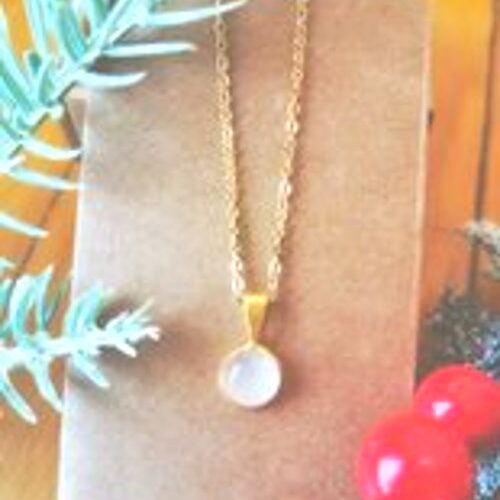 pure beauty collection pink chalazias neckless